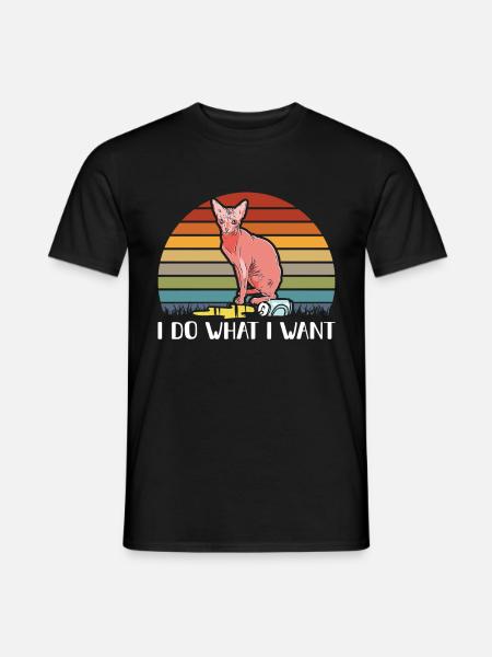 Sphynx Katze Sphinx Katzenliebhaber Geschenk - Männer T-Shirt - Schwarz