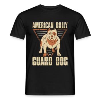 American Bully Dog Dog Owner Gift - Men's T-Shirt - black - Front - AI Model Male 178 light (178cm)
