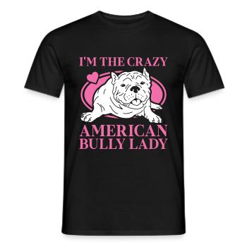 American Bully Mom Dog Owner Dog Gift - Men's T-Shirt - black - Front - AI Model Male 178 light (178cm)