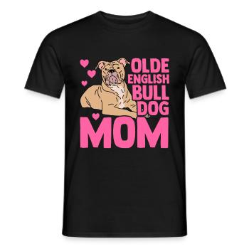 Olde English Bulldog mom cadeau propriétaire de chien - T-shirt homme - noir - Devant - AI Model Male 178 light (178cm)