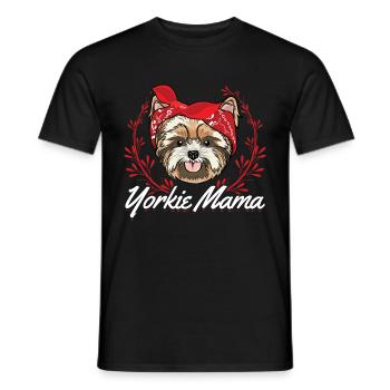 Yorkie Mama Yorkshire Terrier cadeau de chien - T-shirt homme - noir - Devant - AI Model Male 178 light (178cm)