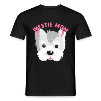 Westie Mom West Highland Terrier Cadeau - T-shirt homme - noir - Devant - AI Model Male 178 light (178cm)