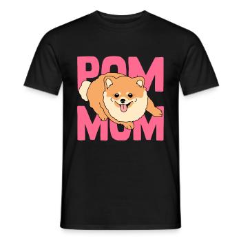 Pomeranian Pomeranian Chien cadeau - T-shirt homme - noir - Devant - AI Model Male 178 light (178cm)