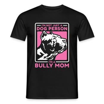 American Bully Mom Dog Owner Dog Gift - Men's T-Shirt - black - Front - AI Model Male 178 light (178cm)