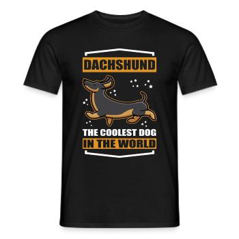 Dachshund Hunde Teckel Dackelliebhaber Geschenk - Männer T-Shirt - Schwarz - Vorne - AI Model Male 178 light (178cm)