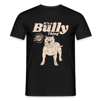 Cadeau de propriétaire de chien canin américain Bully - T-shirt homme - noir - Devant - AI Model Male 178 light (178cm)