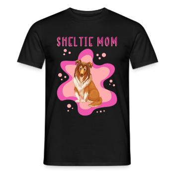 Cadeau de maman de chien de berger de Shetland de maman de Sheltie - T-shirt homme - noir - Devant - AI Model Male 178 light (178cm)