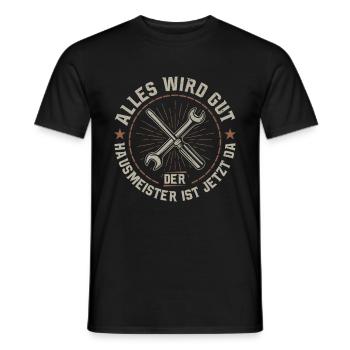 Cadeau de gardien de concierge - T-shirt homme - noir - Devant - AI Model Male 178 light (178cm)
