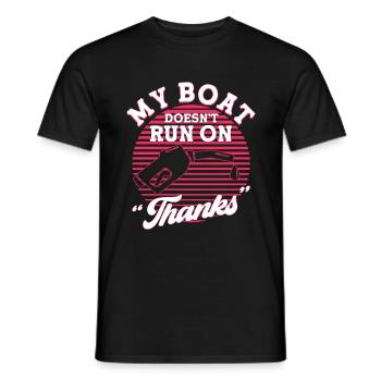 Boat Captain Pontoon Boat - Men's T-Shirt - black - Front - AI Model Male 178 light (178cm)