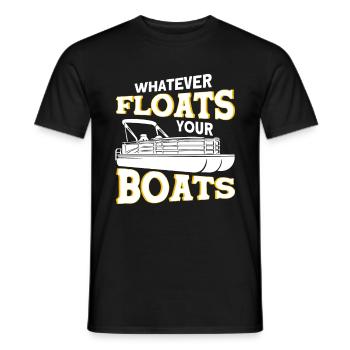 Boat Captain Pontoon Boat - Men's T-Shirt - black - Front - AI Model Male 178 light (178cm)