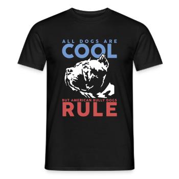 American Bully chiens propriétaires de chiens cadeau - T-shirt homme - noir - Devant - AI Model Male 178 light (178cm)