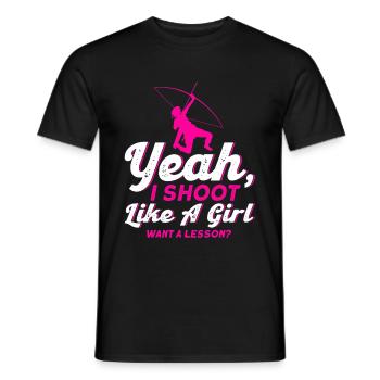Arc-en-ciel Arc archer archery - T-shirt homme - noir - Devant - AI Model Male 178 light (178cm)