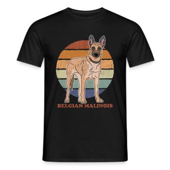 Malinois Cadeau Chien de Berger Belge - T-shirt homme - noir - Devant - AI Model Male 178 light (178cm)