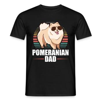 Zwergspitz Pomeranian Dad Hund Herrchen Geschenk - Männer T-Shirt - Schwarz - Vorne - AI Model Male 178 light (178cm)
