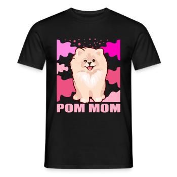 Zwergspitz Pomeranian Mistress Dog Mom Gift - Men's T-Shirt - black - Front - AI Model Male 178 light (178cm)