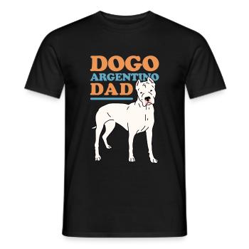 Dogo Argentino Dad Great Dane Gift - Men's T-Shirt - black - Front - AI Model Male 178 light (178cm)