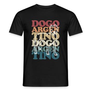 Dogo Argentino Great Dane Gift - Men's T-Shirt - black - Front - AI Model Male 178 light (178cm)