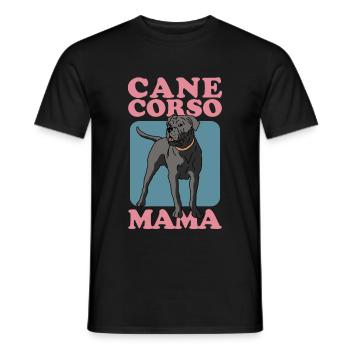 Cane Corso Mama Italiano Chien Maîtresse Cadeau - T-shirt homme - noir - Devant - AI Model Male 178 light (178cm)