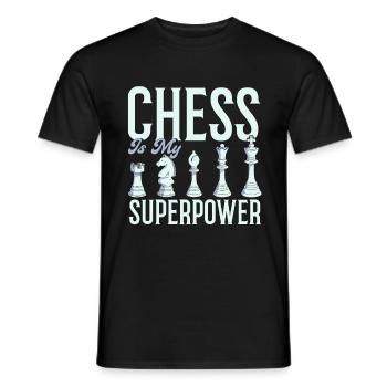 Chess Player Gift Chess Club Chess - Men's T-Shirt - black - Front - AI Model Male 178 light (178cm)