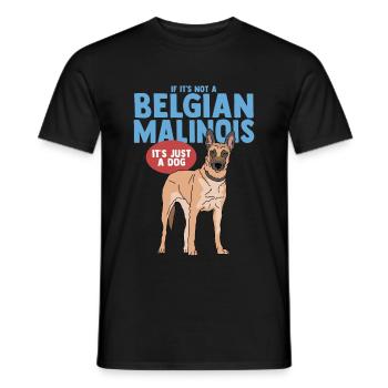 Malinois Belgian Shepherd Dog Gift - Men's T-Shirt - black - Front - AI Model Male 178 light (178cm)