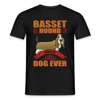 Basset Hound Dog Owner Dog Owner Cadeau - T-shirt homme - noir - Devant - AI Model Male 178 light (178cm)