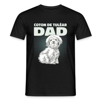 Coton de Tuléar Papa Chiens Chien Propriétaire Cadeau - T-shirt homme - noir - Devant - AI Model Male 178 light (178cm)
