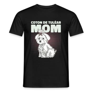 Coton de Tuléar Maman Chien Chien Propriétaire Cadeau - T-shirt homme - noir - Devant - AI Model Male 178 light (178cm)