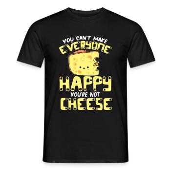 Fromage disant cadeau, amateur de fromage, amateur de fromage, fromage - T-shirt homme - noir - Devant - AI Model Male 178 light (178cm)