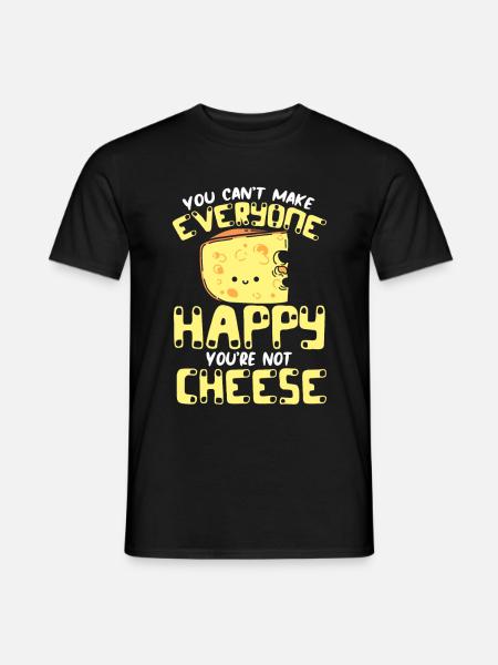 Käse Spruch Geschenk, Käse Liebhaber, Käse - Männer T-Shirt - Schwarz