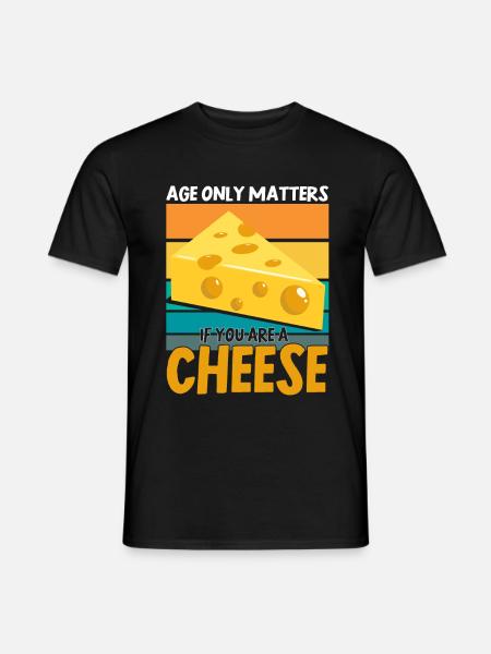Käse Spruch Geschenk, Käse Liebhaber, Käse - Männer T-Shirt - Schwarz