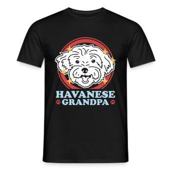 Havaneser Grandpa Hunde Hundebesitzer Geschenk - Männer T-Shirt - Schwarz - Vorne - AI Model Male 178 light (178cm)