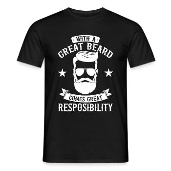 Beard Full Beard Bar Carrier Gift, Beard - Men's T-Shirt - black - Front - AI Model Male 178 light (178cm)