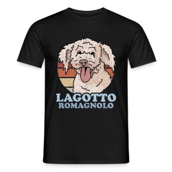 Lagotto Romagnolo | Hund Hundehalter Geschenk - Männer T-Shirt - Schwarz - Vorne - AI Model Male 178 light (178cm)
