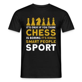 Chess Player Gift Chess Club Chess - Men's T-Shirt - black - Front - AI Model Male 178 light (178cm)