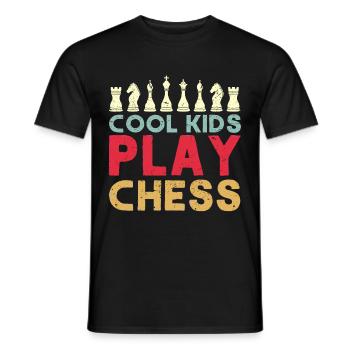 Chess Player Gift Chess Club Chess - Men's T-Shirt - black - Front - AI Model Male 178 light (178cm)