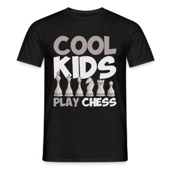 Chess Player Gift Chess Club Chess - Men's T-Shirt - black - Front - AI Model Male 178 light (178cm)