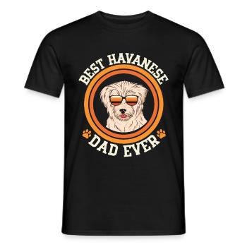 Havanese Dad Dog Owner Owner Gift - Men's T-Shirt - black - Front - AI Model Male 178 light (178cm)