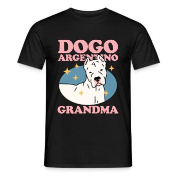 Dogo Argentino Grand-mère | Cadeau de propriétaire de chien - T-shirt homme - noir - Devant - AI Model Male 178 light (178cm)