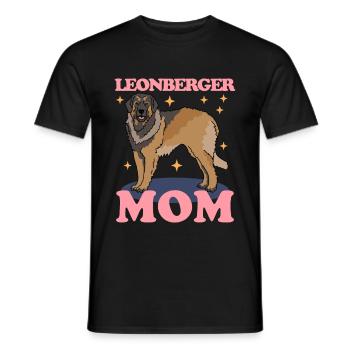 Leonberger Maman Propriétaire de Chien Maîtresse Cadeau - T-shirt homme - noir - Devant - AI Model Male 178 light (178cm)