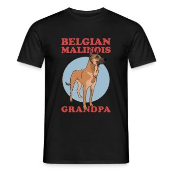 Belgian Malinois Grandpa Belgian Shepherd - Men's T-Shirt - black - Front - AI Model Male 178 light (178cm)