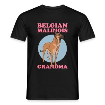 Malinois Belge Grand-mère Berger Belge - T-shirt homme - noir - Devant - AI Model Male 178 light (178cm)