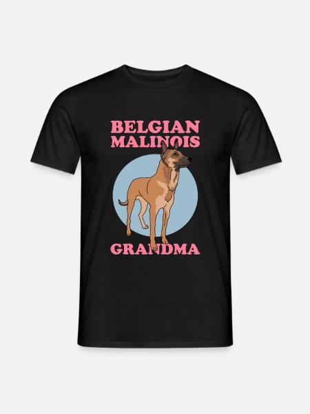 Belgian Malinois Grandma Belgian Shepherd - Men's T-Shirt - black