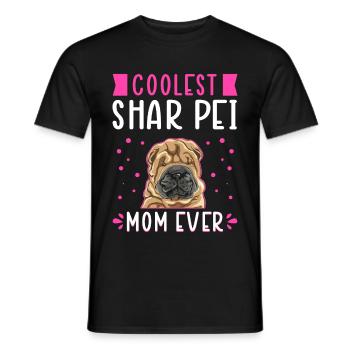 Shar Pei Maman Chien Propriétaire De Chien Cadeau - T-shirt homme - noir - Devant - AI Model Male 178 light (178cm)