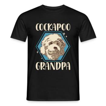 Cockapoo Grandpa Hunde Hundebesitzer Geschenk - Männer T-Shirt - Schwarz - Vorne - AI Model Male 178 light (178cm)