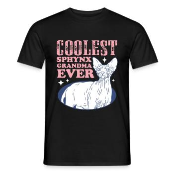 Sphynx Chat | Propriétaire de chat Chat Maman Cadeau - T-shirt homme - noir - Devant - AI Model Male 178 light (178cm)