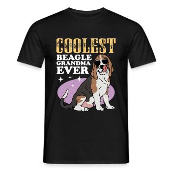 Beagle Grandma Dog Owner Mistress Gift - Men's T-Shirt - black - Front - AI Model Male 178 light (178cm)