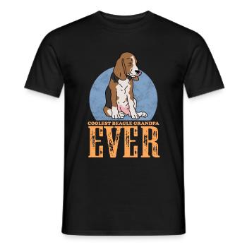 Beagle Grandpa Propriétaire De Chien Propriétaire Cadeau - T-shirt homme - noir - Devant - AI Model Male 178 light (178cm)