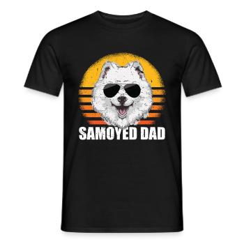 Samoyed Dad | Owner Dog Owner Gift - Men's T-Shirt - black - Front - AI Model Male 178 light (178cm)