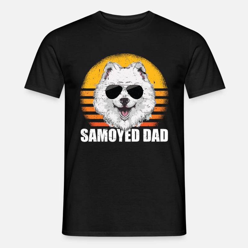 Samojede Dad | Herrchen Hundebesitzer Geschenk - Männer T-Shirt - Schwarz