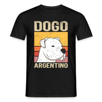 Dogo Argentino Dogs Argentine Great Dane Gift - Men's T-Shirt - black - Front - AI Model Male 178 light (178cm)